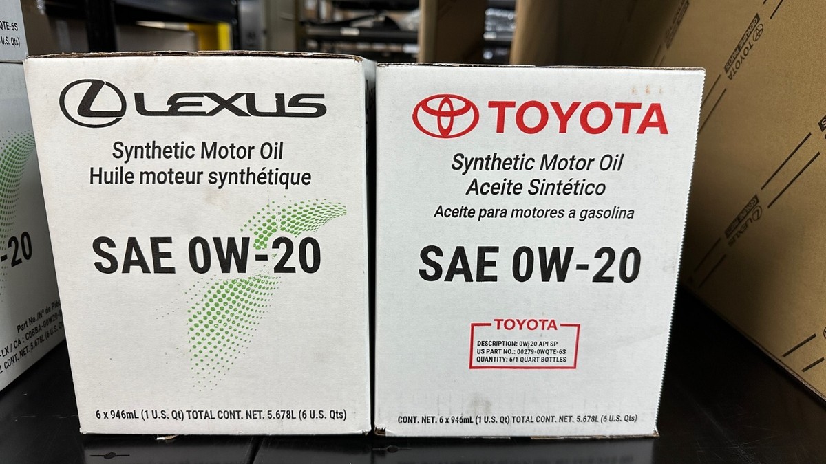 LEXUS/TOYOTA MOTOR OIL 0W-20 6 QTS IN A CASE 00279-0WQTE0-1T | eBay