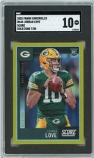 2020 Panini Chronicles Score Jordan Love Gold Zone RC /50 - SGC 10 - POP 3