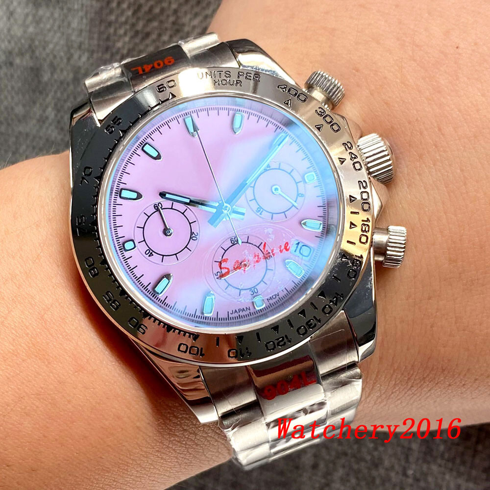 しろしろさんのVK63クロノグラフ 39mm カラフルCZダイヤモンドベゼル