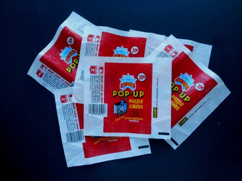 (6) 1987 DONRUSS MAJOR LEAGUE BASEBALL POP-UP WAX WRAPPERS no tears / no cards  