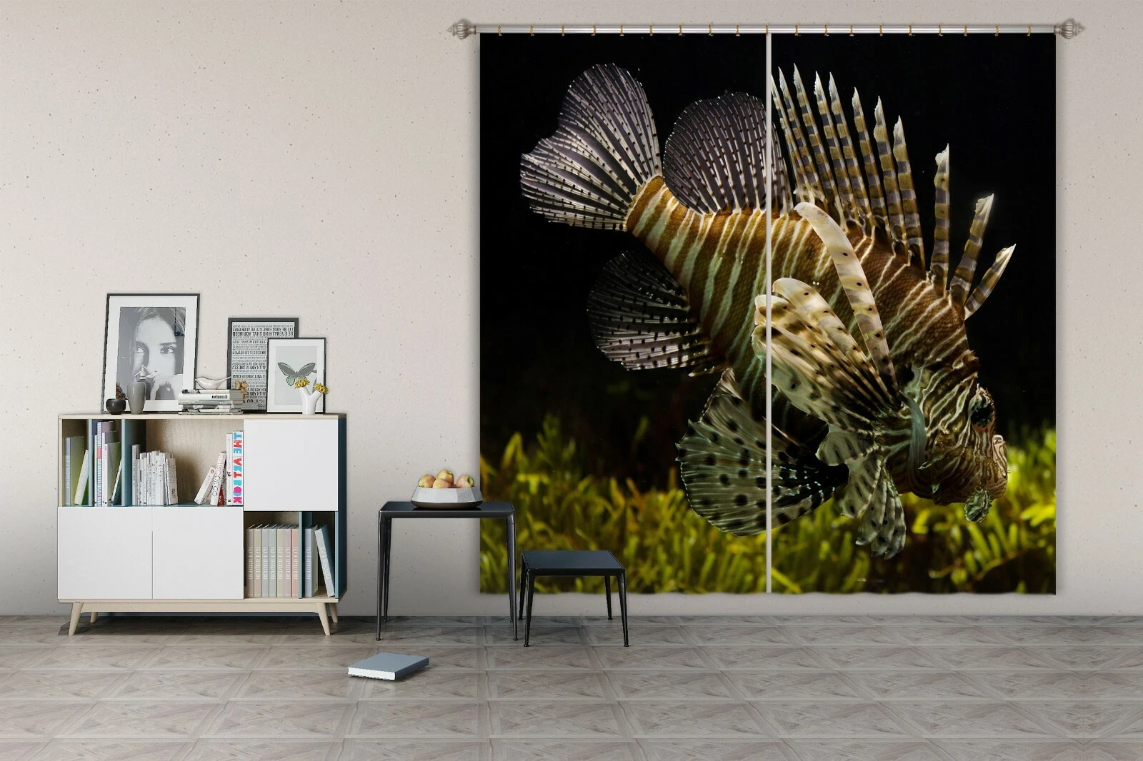 3D Yellow Grass ZHUA240 Animal Blockout Photo Curtain Fabric Window Zoe