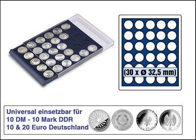 Look 16332 coin box Neo 30 Round compartments 1 9/32in For 10 DM 10 Mark GDR 10