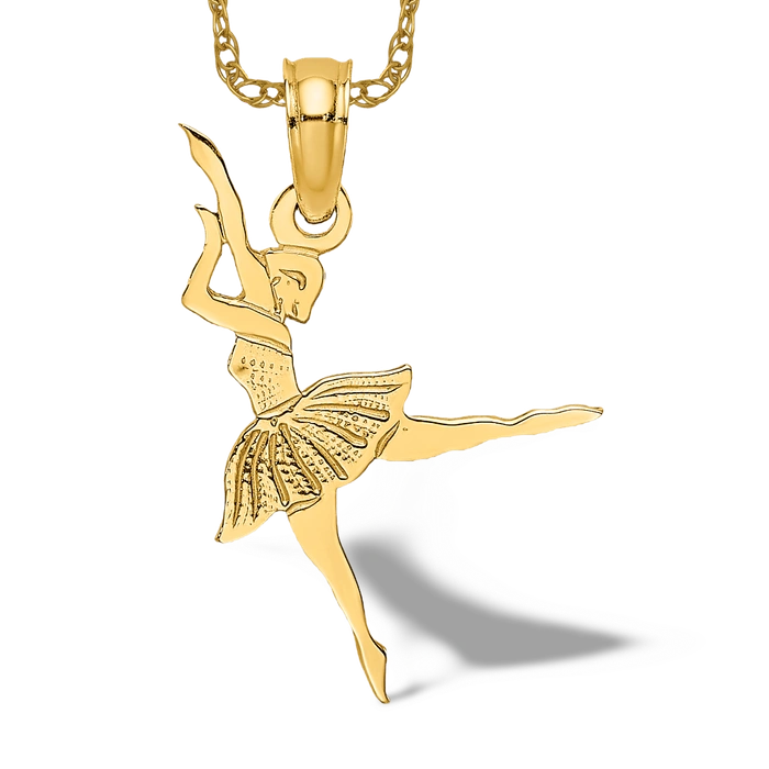 SAOLA Collana pantofole ballerine in oro giallo massiccio 14 kt