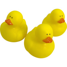 2186 Pk3 Classic Rubber Ducks - Colorful Squishy Entertaining Bird Foot Toys