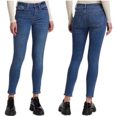 FRAME Le High Skinny Piping Jeans in Twinhill Women s size 28