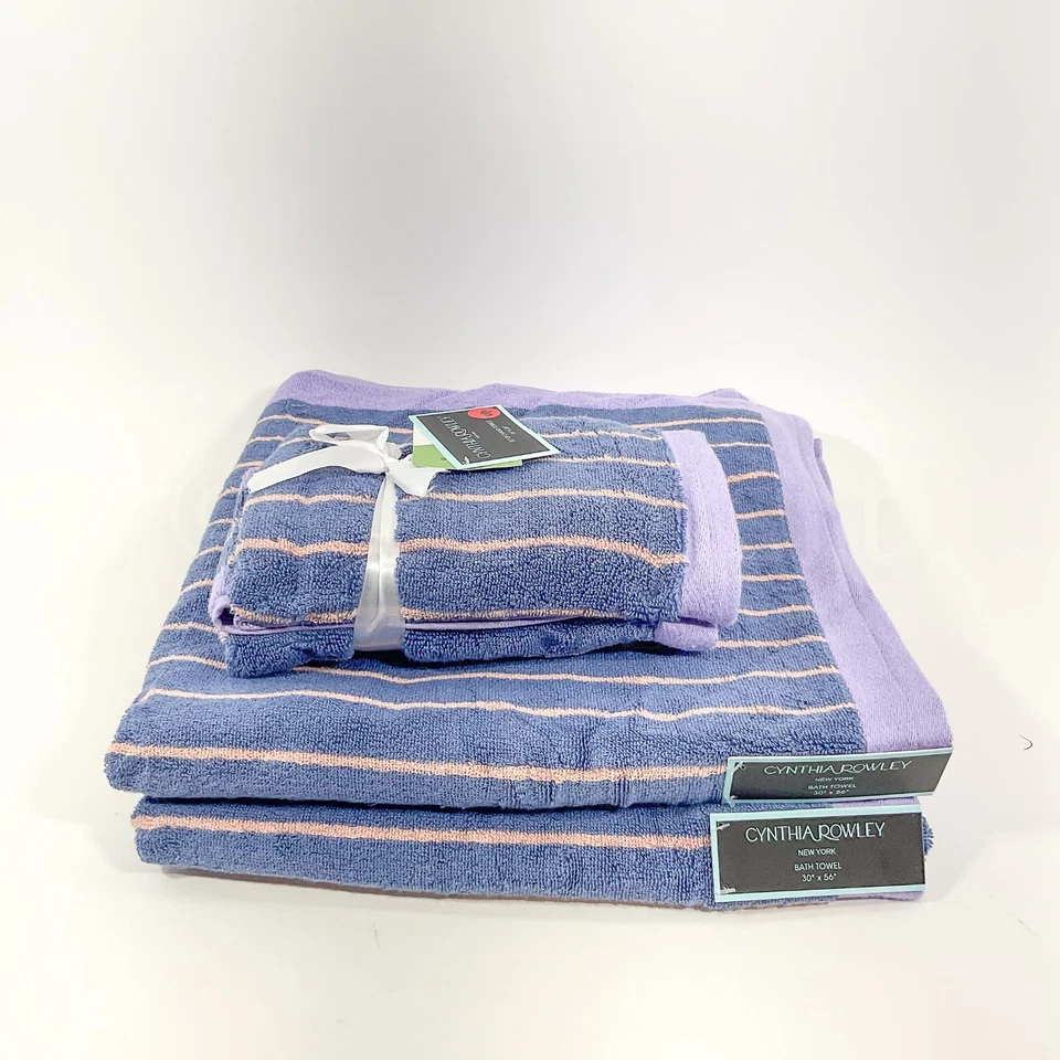 Cynthia Rowley 2 Bath, 2 Hand, Towel 4 Set 100% Cotton  New - Image 3 of 4