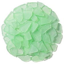 Keedolla Tumbled Sea Glass for Crafts - 10 OZ 10 OZ / 0.63 LB Fluorescent Green