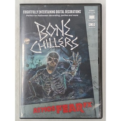 AtmosFX Bone Chillers DVD Spooky Halloween Digital Decor Haunted House Skeletons