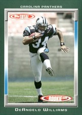 2006 Topps Total DeAngelo Williams Rookie Card #451 Carolina Panthers RB RC. rookie card picture