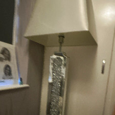 Silver Floor Lamp with Square Shade, Metal Metallic Finish, Corded Switch
