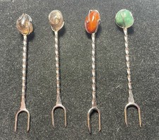 POLISHED GEMSTONE TWISTED WIRE APPETIZER , PI...