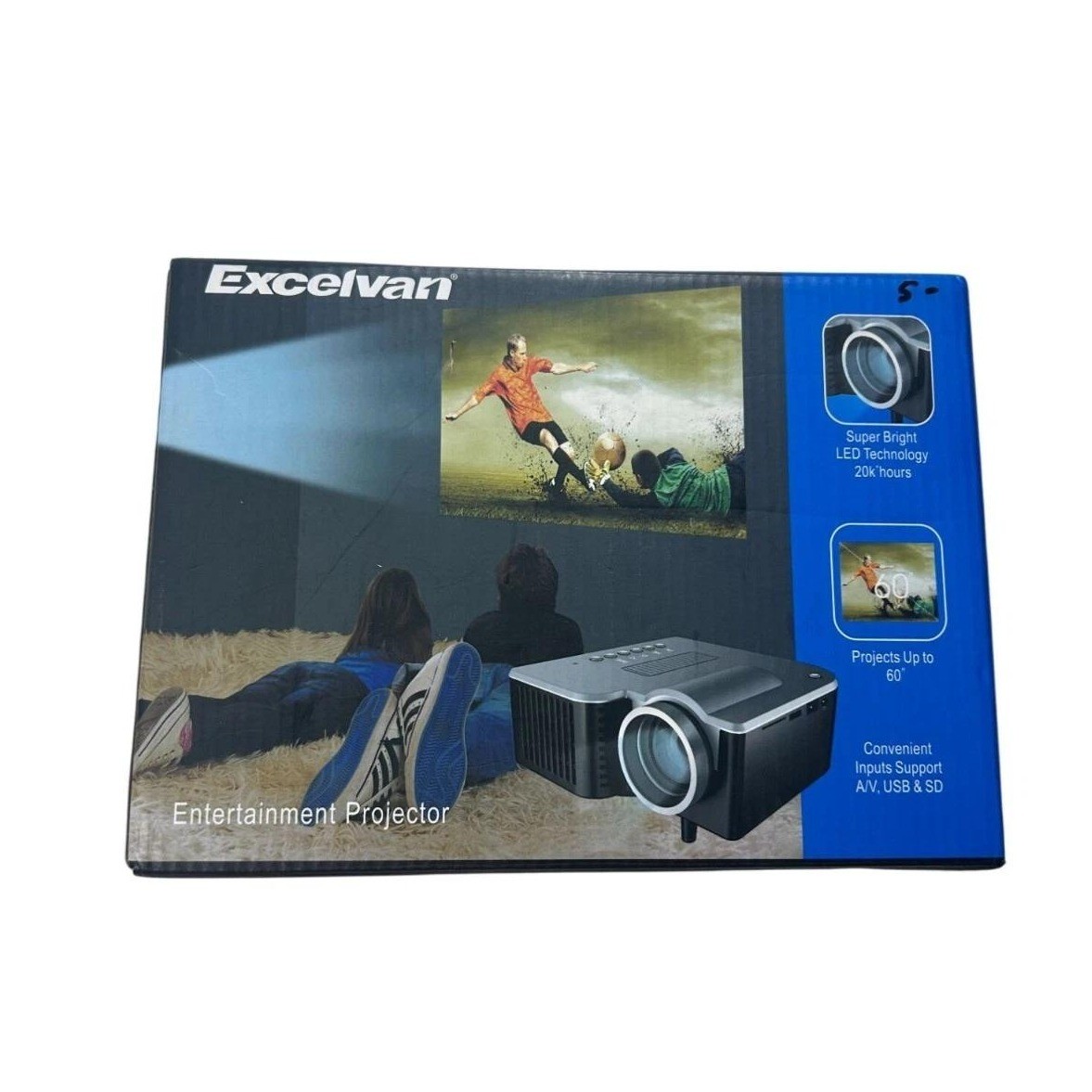 Excelvan プロジェクタースクリーン Excelvan Entertainment Mini Projector HD LED LCD Image System