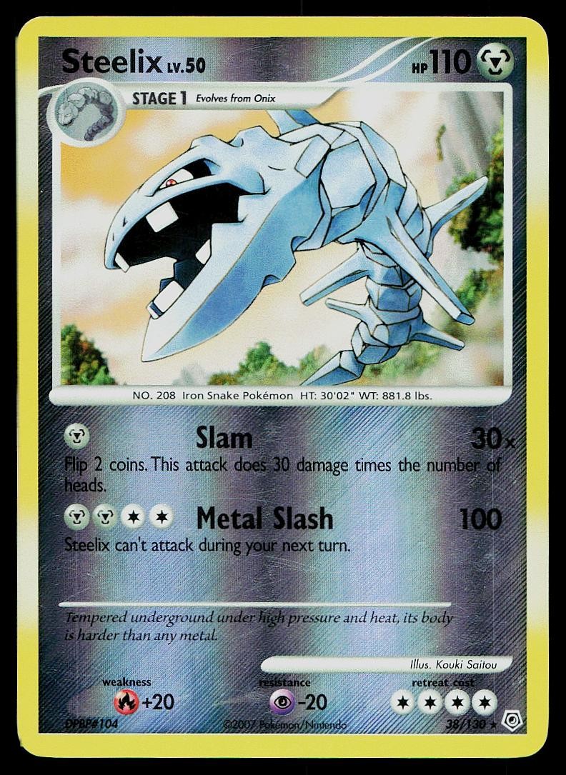 Pokemon Card Diamond & Pearl Steelix 38/130 Reverse Holo Rare