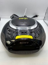 Sony PSYC ICF-CD832 CD Clock Radio AM/FM Player Retro Black - Tested  Working