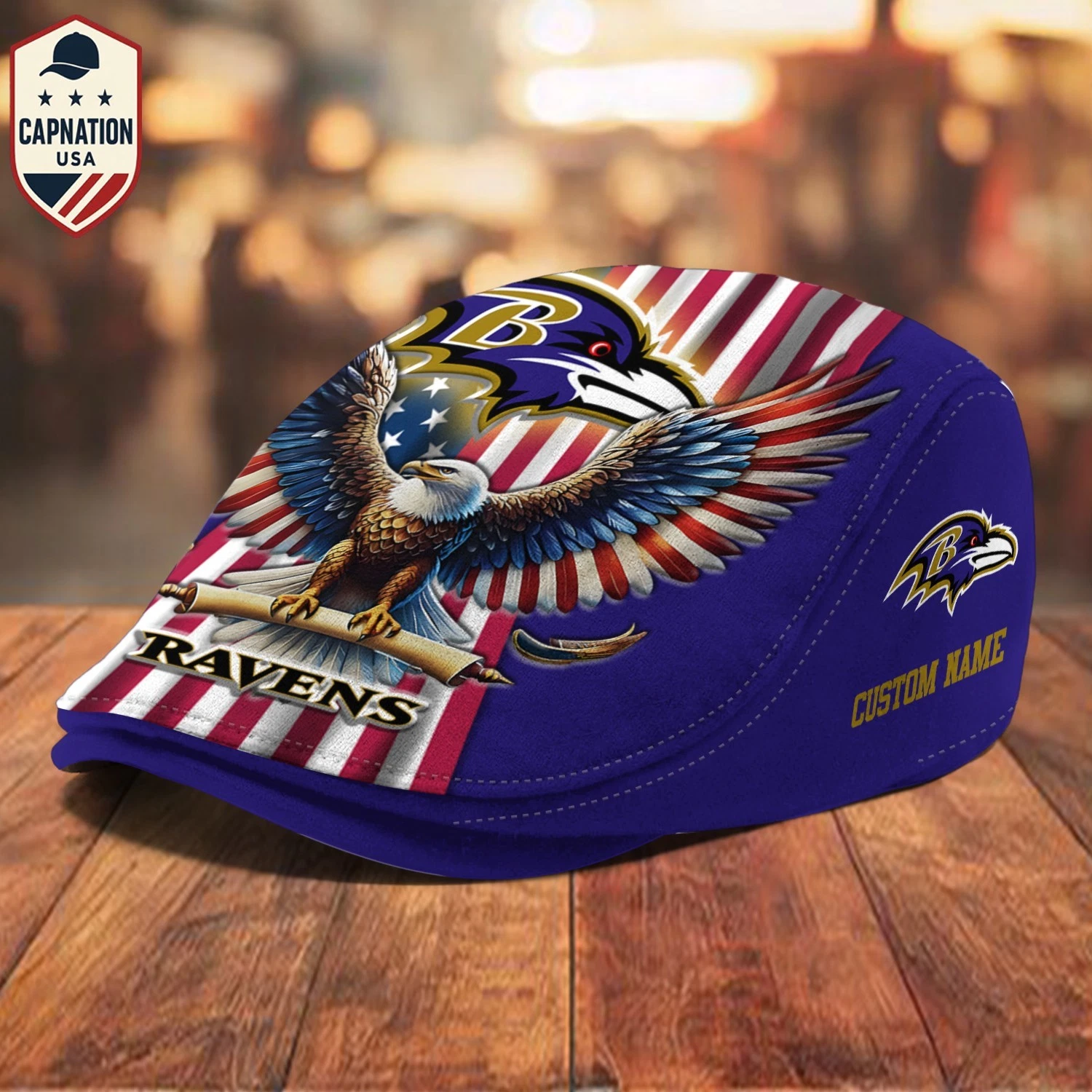 Baltimore-Ravens Jeff Cap Newsboy Cap Driving Cap Flat Cap Golf Cap For Men