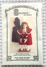 1991 uncut designer pattern VICTORIAN CAPE FOR 18-INCH DOLLS smocked, hood