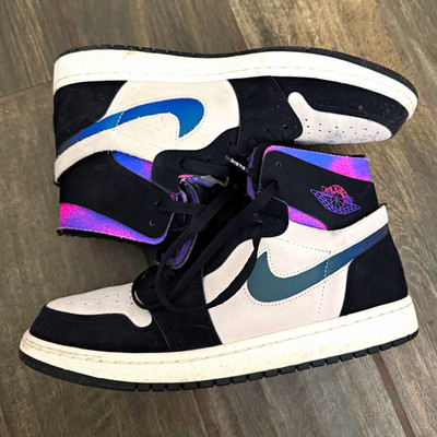 Jordan Air Jordan 1 Mid Paris Saint-Germain Men's Colorblock Lace-Up
