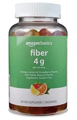 New Amazon Basics 4g Fiber Dietary Supplements 90 ct Gummies EXP 10/26