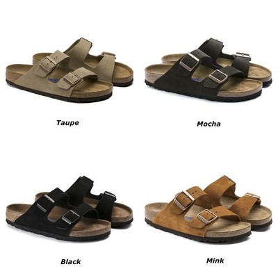 Birkenstock Arizona Soft Footbed Suede Leather Sandals Unisex Shoes Sizes 6 12