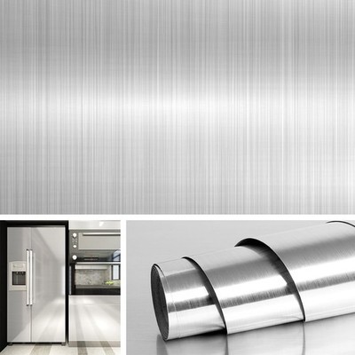 Möbelfolie silber selbstklebend 40x500 cm Klebefolie Küche Schrank Dekorfolie