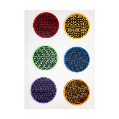 DungeonMod Misc Polyhedral Dice Coasters - Geometric New