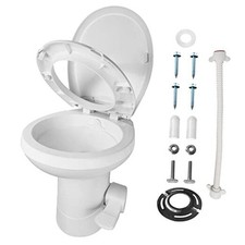 2025 New RV  Motorhome Toilet - Upgraded Pedal Flush, Gravity Flush with T