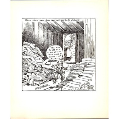 Some Jobs That Seemed To Be Endless Vintage Gaar Williams Cartoon Print SI3