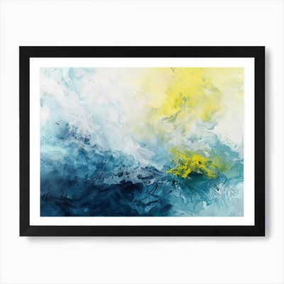 Abstraktes Gemälde 990 Kunstdruck gerahmt Wandbild Poster Leinwanddruck Bild