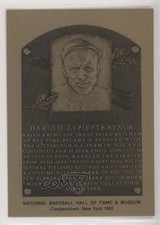 1981-89 Metallic Hall of Fame Plaques 1982 Pie Traynor Harold (Pie) HOF 0q3