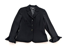 Kasper Women's Blazer Suit Jacket Size 8P Black Business Career