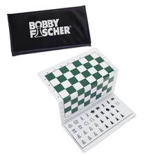Bobby Fischer Mini Magnetic Pocket Chess Set - Travel Trifold, 6 x 3.25 in.
