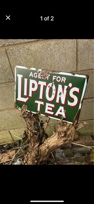 Liptons Tee Stahlschild 12 x 8 cm 