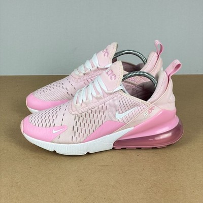 Nike Air Max 270 Pink Foam Athletic Shoes Youth 5.5Y Womens 7 Pink White