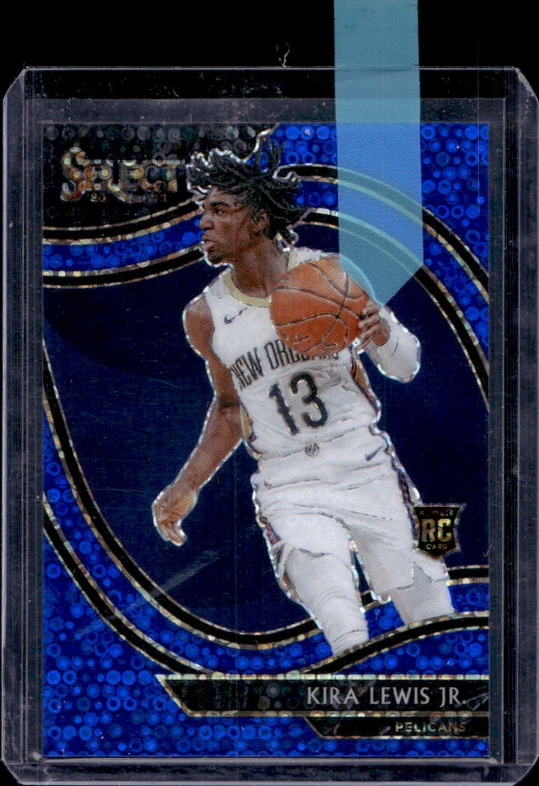 2020-21 Select Kira Lewis Jr. RC Blue Disco Prizm Courtside #17/25 Pelicans