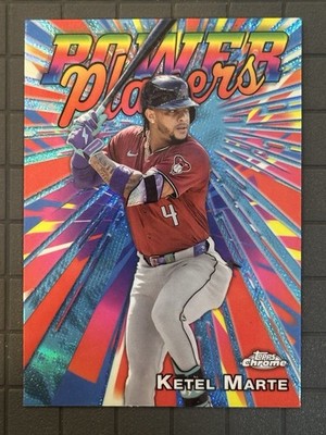 2025 Topps Chrome Power Players Insert #PP-4 Ketel Marte Arizona Diamondbacks 