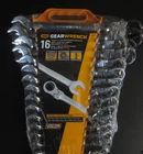 GEARWRENCH 16 Piece Flex Head Combination Ratcheting Wrench Set Metric - KD9902