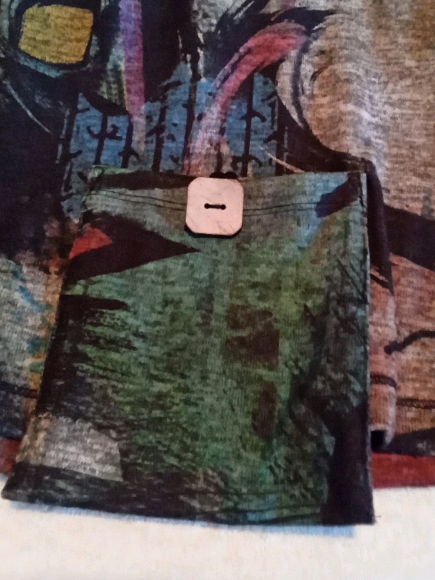 Ali Miles Multi Colored Pullover Geometric Print … - image 11