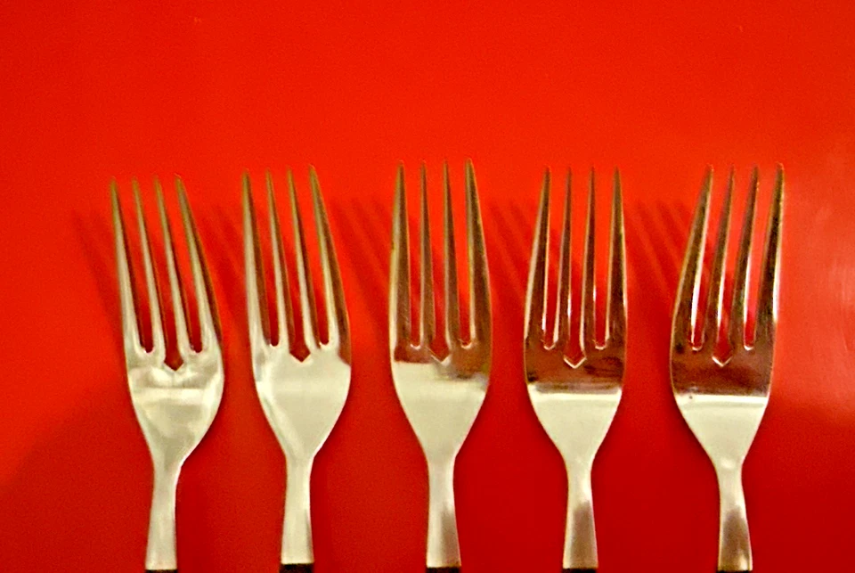 EKCO ETERNA 独木松饼合成木质餐具 x5 沙拉叉 日本替换件 — 第 2/4 张图片