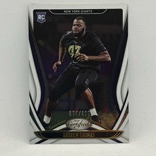 Andrew Thomas Rookie Card 2020 Panini Certified /399 Rookie #144 New York Giants. rookie card picture