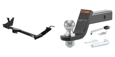 CURT Trailer Hitch Tow Kit w/ 2in Receiver, Ball Mount, Lock, Pin & Clip #13389