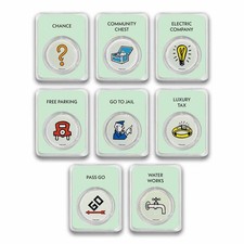 2024 Samoa 8-coin Silver Monopoly Board Spaces Set