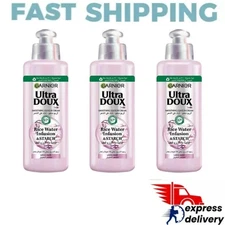 3X Garnier Ultra Doux Rice Water Infusion & Starch Smoothing Leave In, 200ml