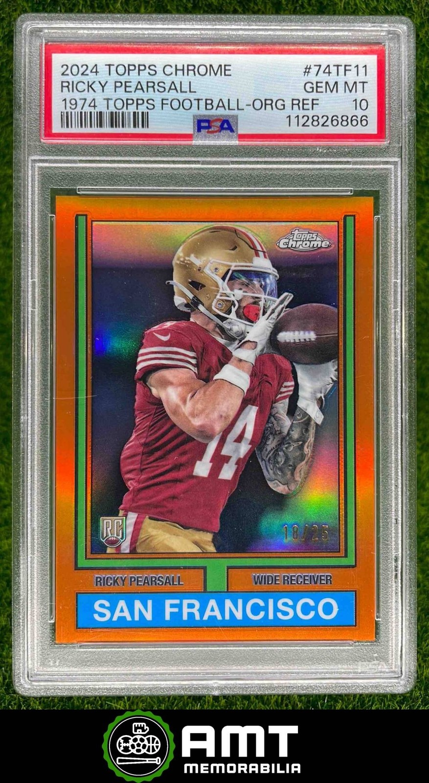 Ricky Pearsall Topps Chrome 1974 Topps Football #74TF11 Refractor