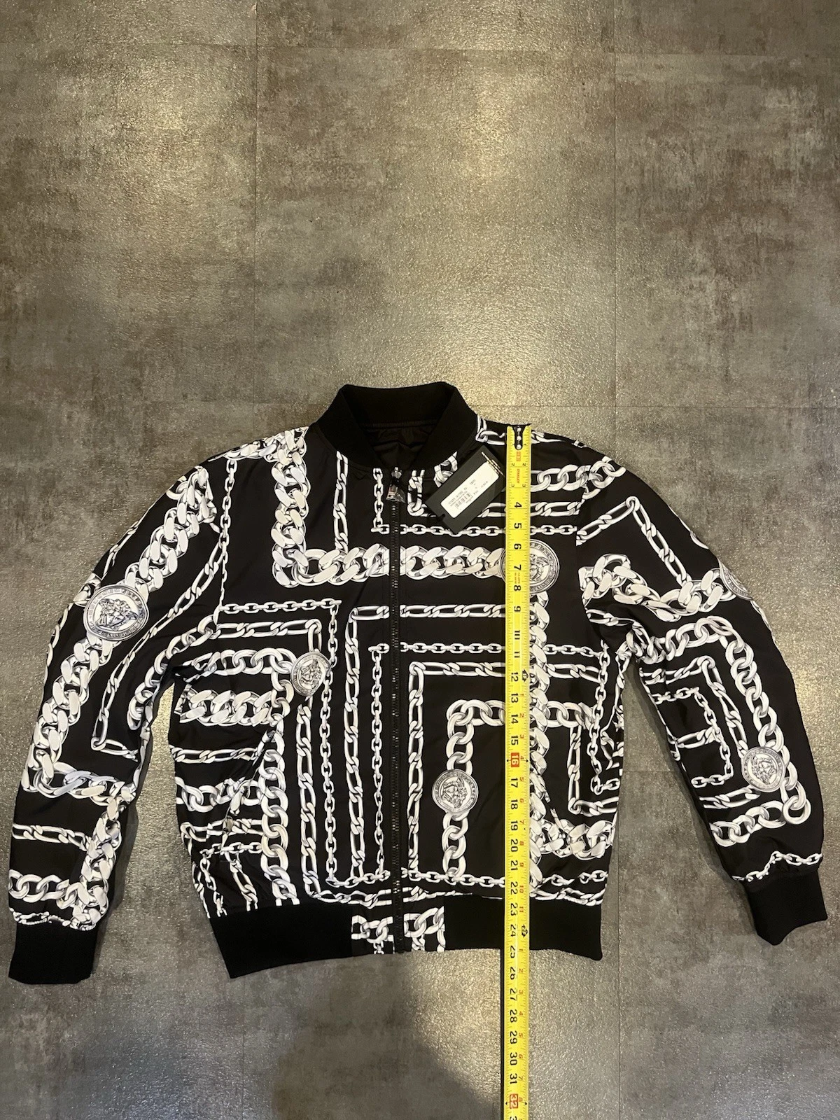 $2050 Men's Versace medusa chains reversible bomber jacket size 52 Fits L - product detail image 14