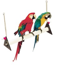 PARROT BIRD SWING 24" for CAGE AVIARY INDESTRUCTABLE PERCH TRIMS BEAKS - NAILS