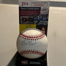 Autographed  official MLB   Baseball of  BILL BUCKNER.  JSA CERT