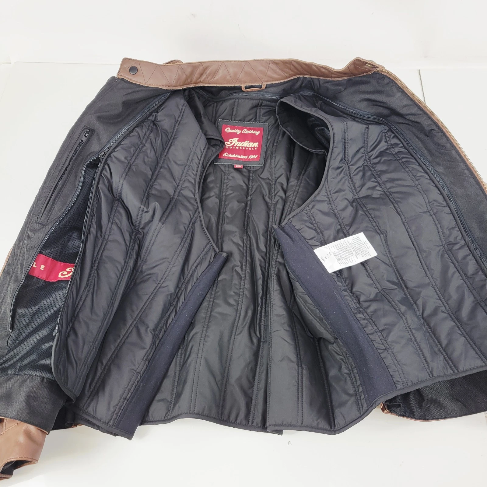 Indian Motorcycle Getaway Leather Jacket Brown Cowhide Riding Jacket OEM - product detail image 11