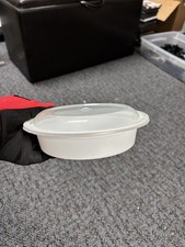 White Circular Plastic Container