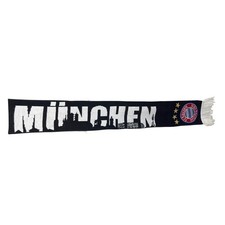 FC Bayern Munchen Scarf Soccer Football Fan Knit Black White Banner Germany