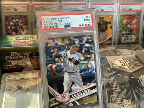 2017 TOPPS UPDATE AARON JUDGE #US99 ROOKIE DEBUT GOLD /2017 PSA 9